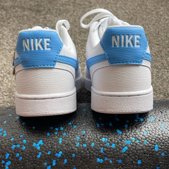 SIZE 10.5 - NIKE COURT VISION NEXT NATURE LOW WHITE UNIVERSITY BLUE - WOMENS - Picture 4 of 8